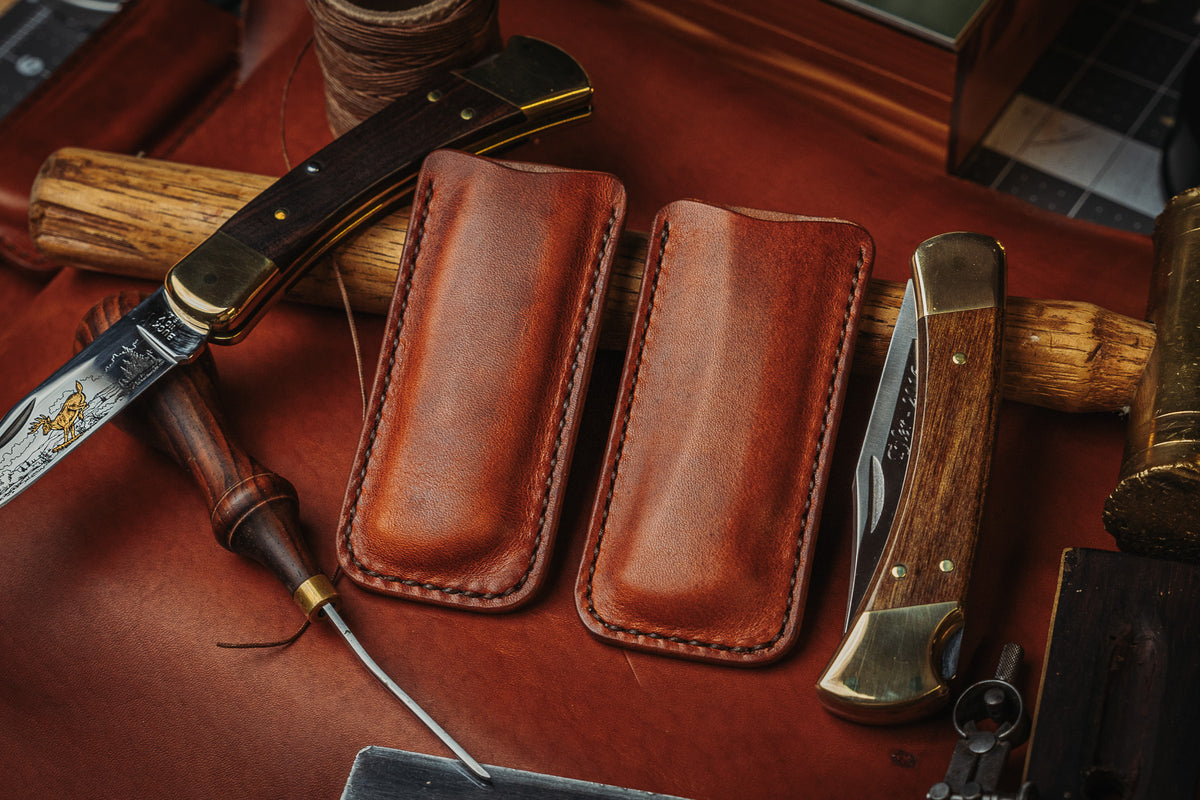 USA Made Buck 110 Horween Leather Pocket Sheath