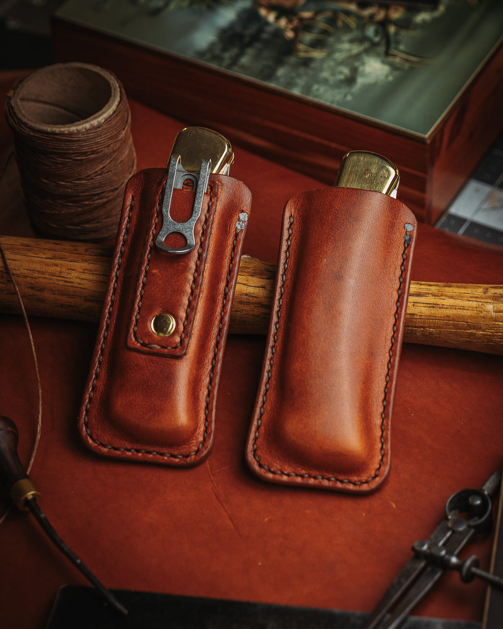 USA Made Buck 110 Horween Leather Pocket Sheath