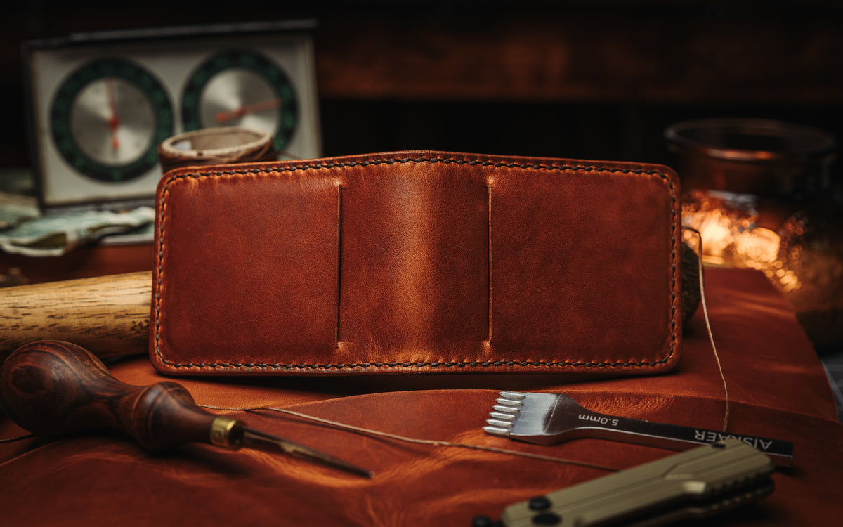 USA Made Horween Leather BiFold Wallet