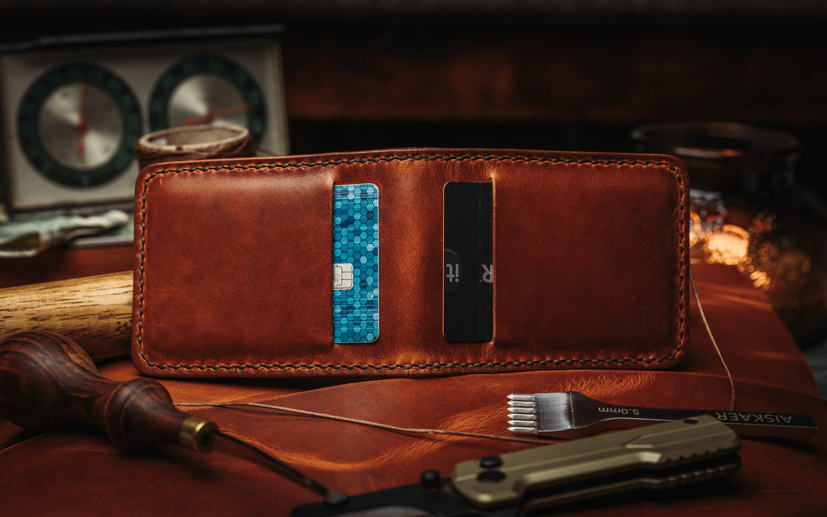 USA Made Horween Leather BiFold Wallet