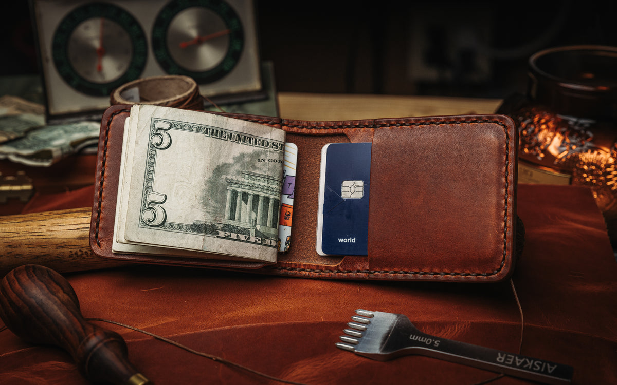USA Made Horween Leather BiFold Wallet