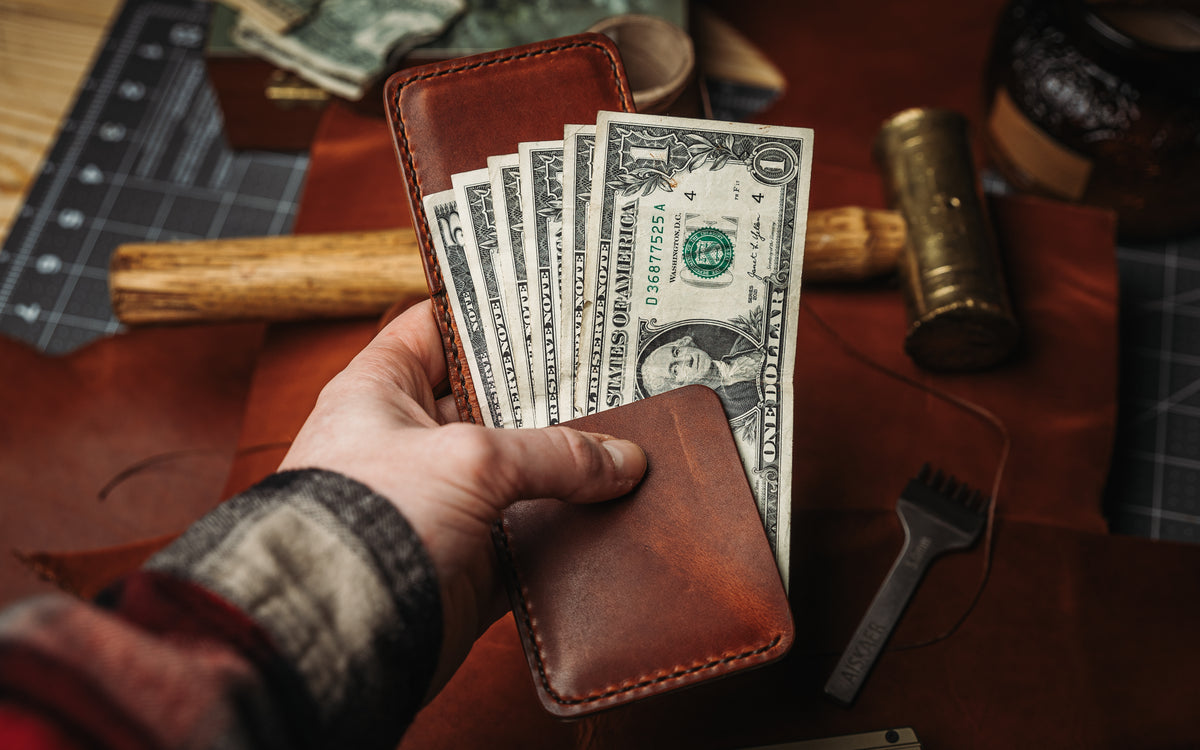 USA Made Horween Leather BiFold Wallet