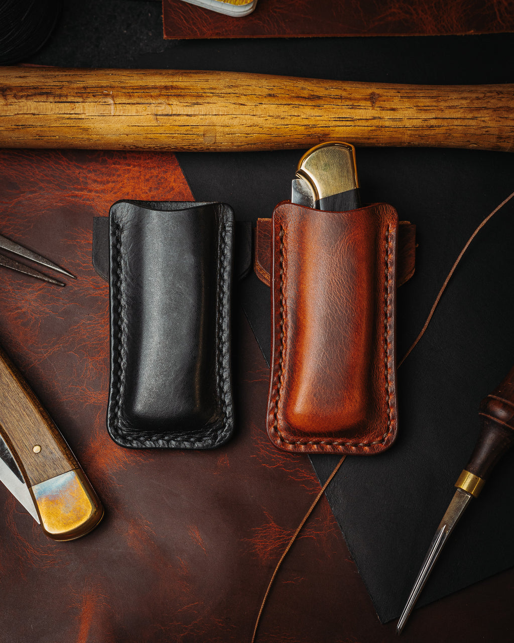 Italian Leather Buck 112 Pocket Sheath
