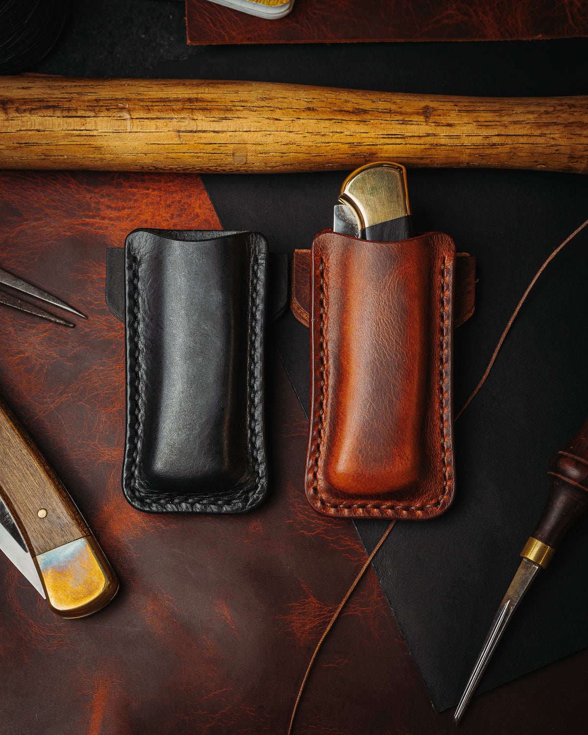 Italian Leather Buck 112 Pocket Sheath